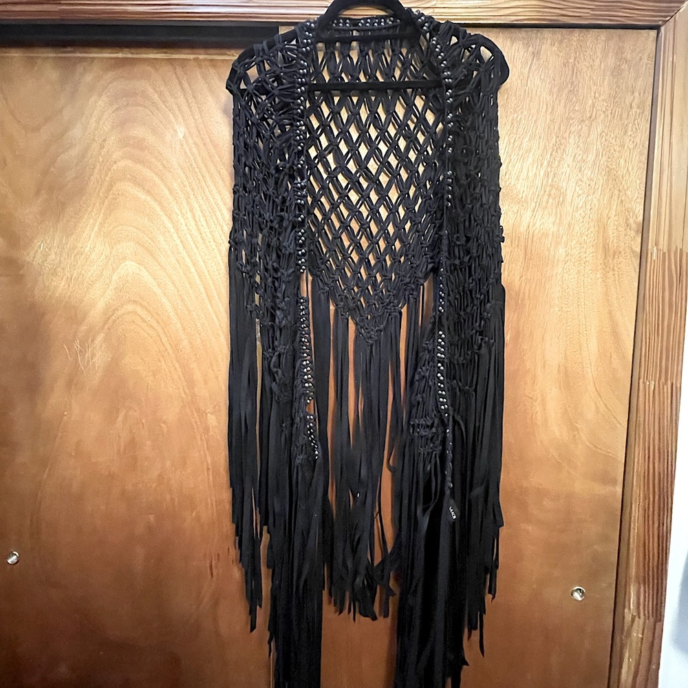 Suede fringe kimono Saachi brand for Free People